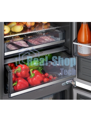 Холодильник Weissgauff WRK 2000 Total NoFrost Inverter нержавеющая сталь двухкамерный 240/95л морозилка снизу