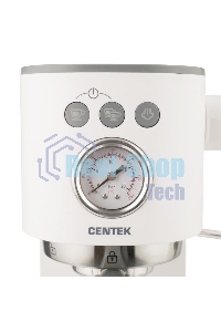 Кофеварка рожковая Centek CT-1168 белый, исп. кофе - молотый, 1.2 л, 1350 Вт, 20 бар