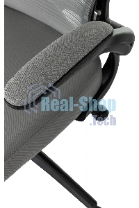 Кресло руководителя Бюрократ Sigma 1 серый, сетка/ткань, крестов. пластик