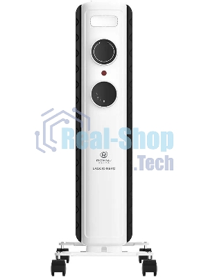 Обогреватель масляный Royal Clima Laggio Nero ROR-LN7-1500M, с терморегулятором, 1500Вт, 6 секций, 3 режима, белый/серый