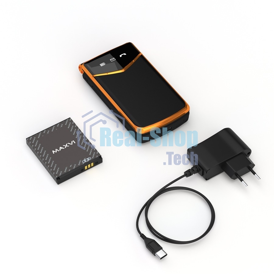 Мобильный телефон Maxvi E11 черный/золотой