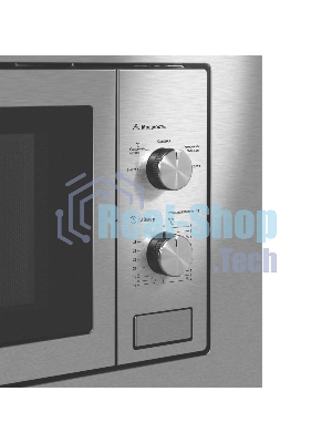 Микроволновая печь встраиваемая Maunfeld MBMO820MS03 нержавеющая сталь, 20 л, 1250 Вт, переключатели - поворотный механизм