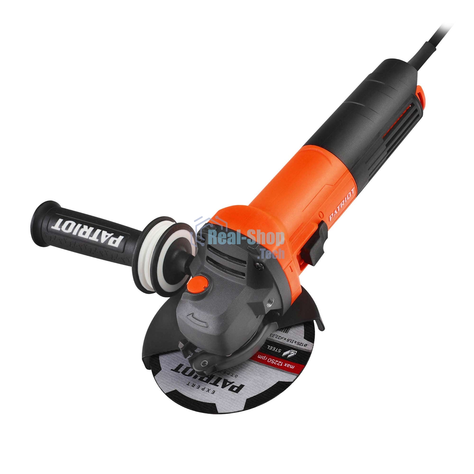 Угловая шлифовальная машина (УШМ) AG 125 тонкий корпус пылезащищенная 850Вт Диск 125мм PATRIOT 110301125