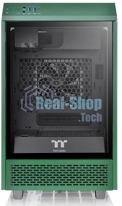 Компьютерный корпус Thermaltake The Tower 100 Racing Green без БП miniITX 1x120мм 3x140мм 2xUSB 3.0 audio bott PSU