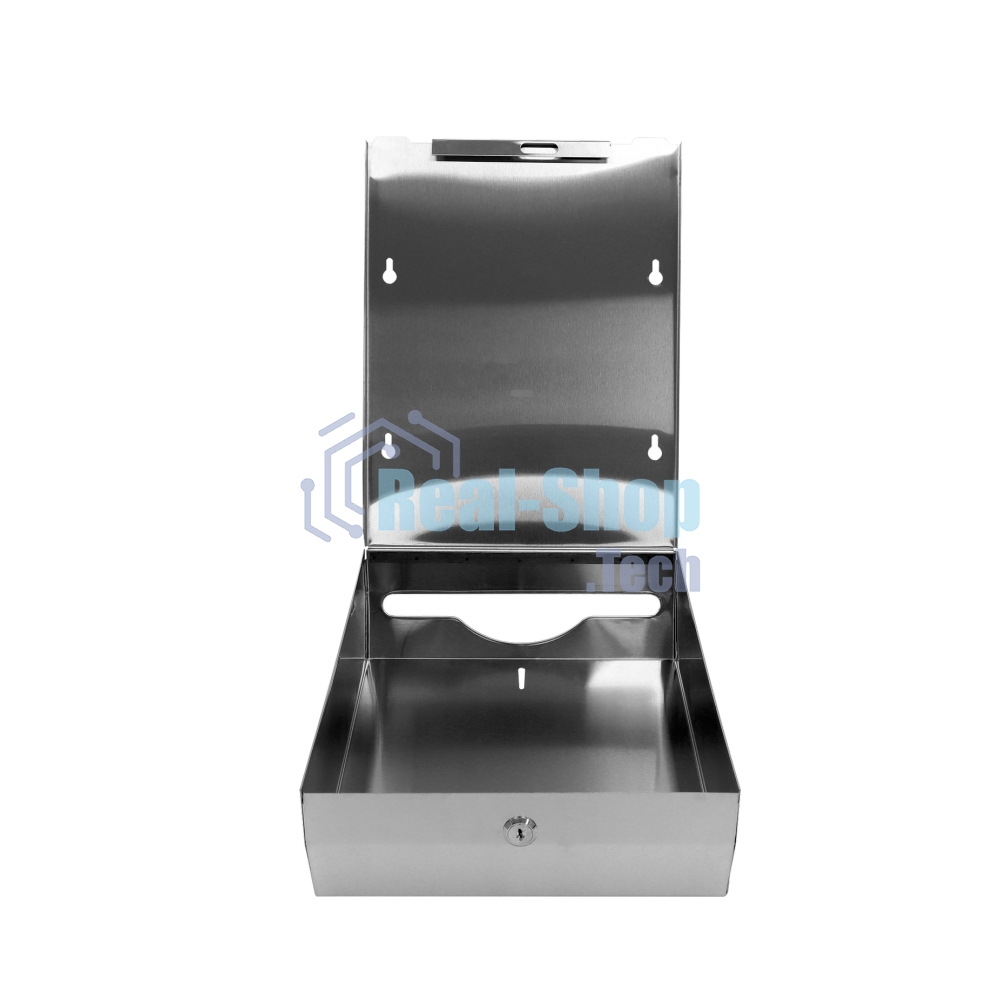 Диспенсер бумажных полотенец Puff 5615, хром мат., антивандальный с ключом