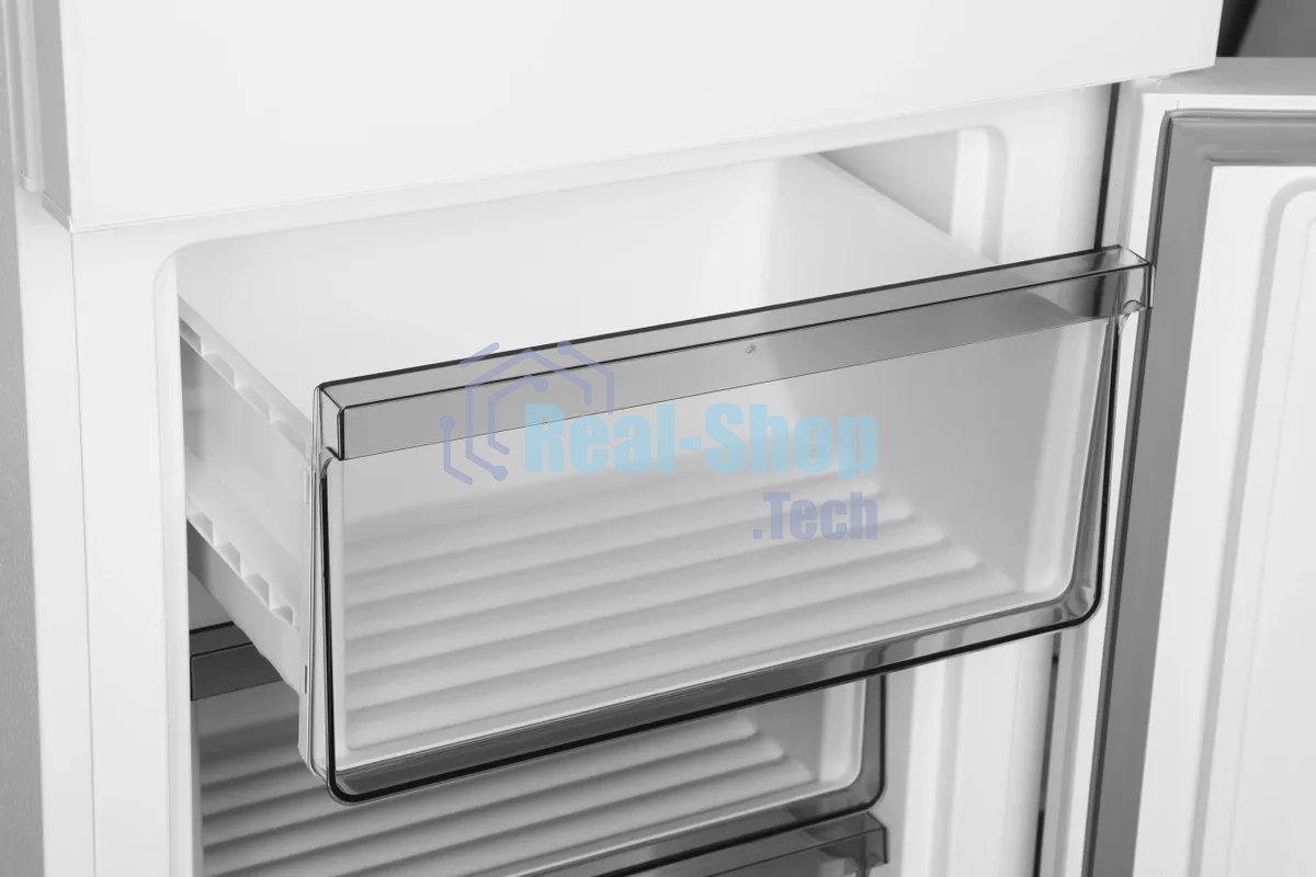 Холодильник Hyundai CC35083F белое стекло двухкамерный 240/95л морозилка снизу, No Frost