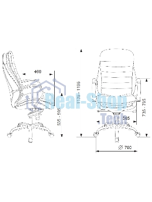 Кресло Бюрократ T-9950/BLACK-PU черный, экокожа
