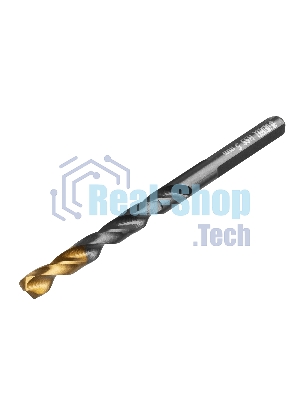 Сверло по металлу Denzel 5 мм, HSS-Tin, Golden Tip, 10 шт.