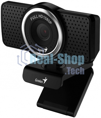 Веб-камера Genius eCam 8000 1920x1080, 30 кадр/с, USB Type-A, микрофон (шумоподавление), универсальное крепление
