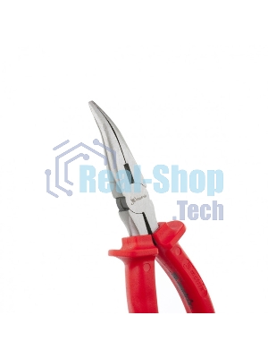 Длинногубцы Matrix 17496 econom 200 мм, изогнутые, шлифованные пластмассовые рукоятки