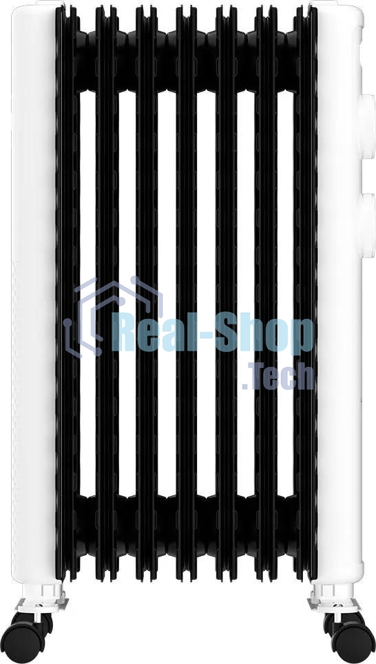 Обогреватель масляный Royal Clima Laggio Nero ROR-LN7-1500M, с терморегулятором, 1500Вт, 6 секций, 3 режима, белый/серый
