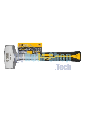 Кувалда Denzel 1 кг, цельнометаллическая, двухкомпонентная рукоятка