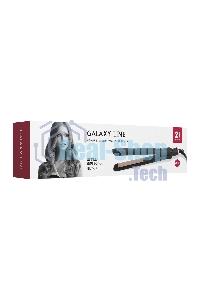 Щипцы для волос Galaxy Line GL 4523, черный, 45 Вт, керамическое покрытие рабочей поверхности, регулировка температуры от 120 до 200°С, LED-индикатор, автоотключение через 60 минут работы