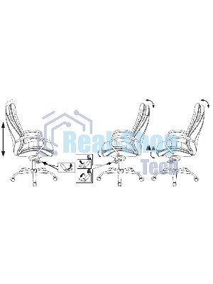 Кресло Бюрократ T-9950/BLACK-PU черный, экокожа