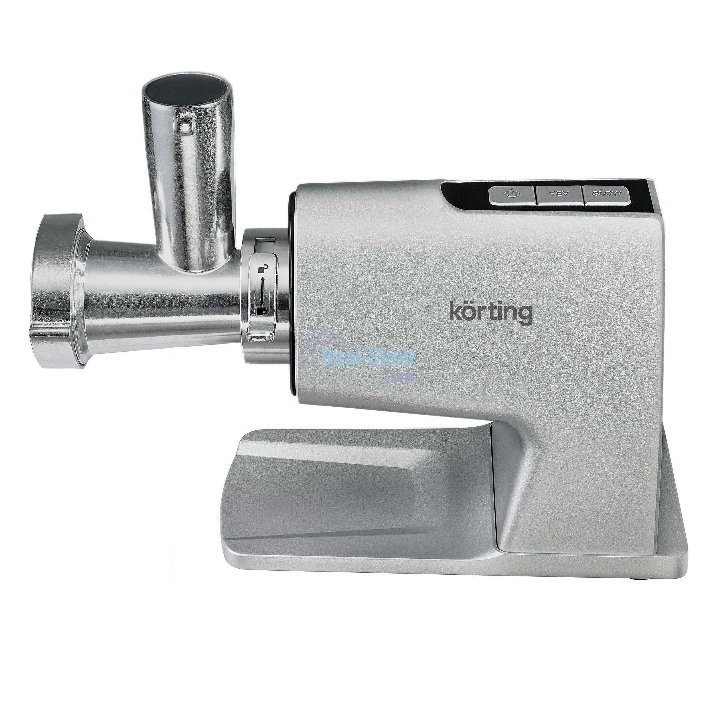 Мясорубка электрическая Korting KMG 0604 X серебристый, 2500 Вт, 3.5 кг/мин, реверс, защита от перегрузки, насадки - 6