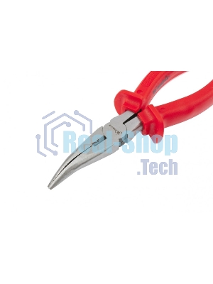 Длинногубцы Matrix 17496 econom 200 мм, изогнутые, шлифованные пластмассовые рукоятки