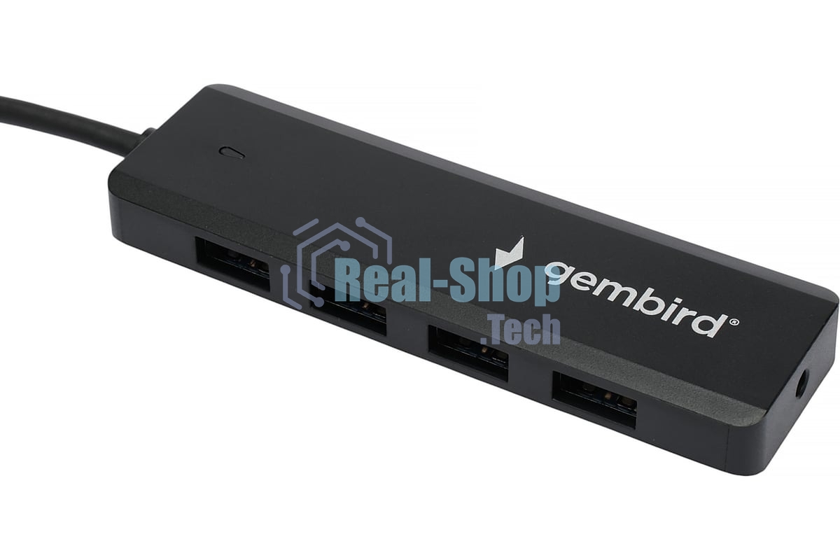 USB-концентратор Gembird UHB-C354, USB 3.0, USB 4 порта, USB с доп питанием