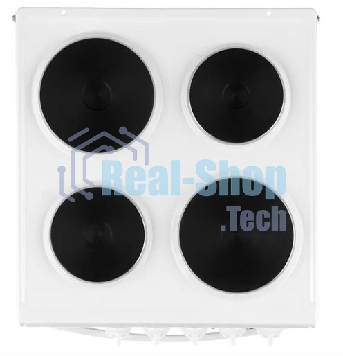 Плита электрическая Flama AE 1406 W белый, конфорок 4 электрических, духовка 50 л, 50 см x 85 см x 60 см