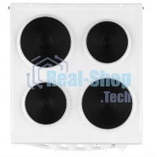 Плита электрическая Flama AE 1406 W белый, конфорок 4 электрических, духовка 50 л, 50 см x 85 см x 60 см