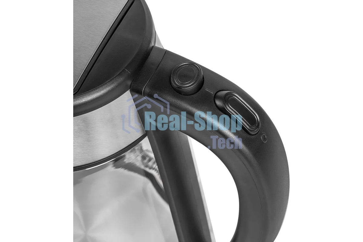 Чайник электрический Galaxy Line GL 0558, черный, стекло, 2200 Вт, 1,7 л