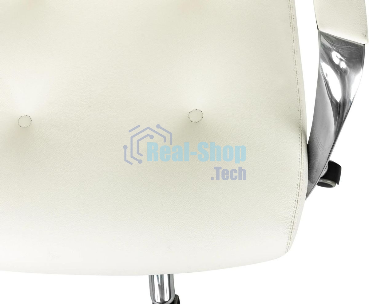 Кресло руководителя Бюрократ DAO/WHITE белый, кожа, крестовина алюминий