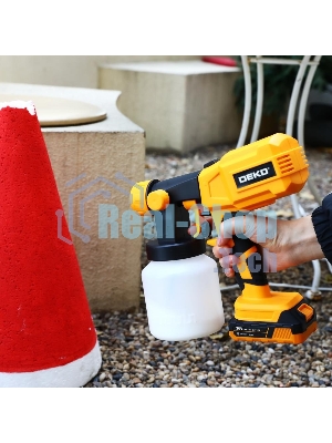 Краскопульт электрический аккумуляторный DEKO SG20DK, 20В, 800 мл, 1x3.0А·ч 083-1133