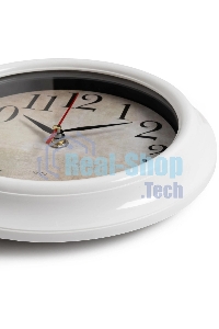 Часы настенные аналоговые Бюрократ WALLC-R80P D21 см белый