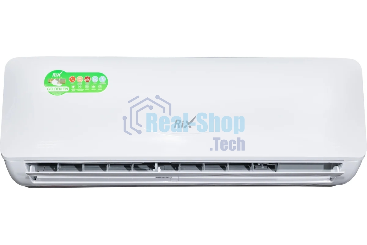 Кондиционер сплит-система настенного типа RIX LITE I/O-W07MB 7000 BTU, 21 м², 23 дБ, охлаждение, обогрев, осушение, белый