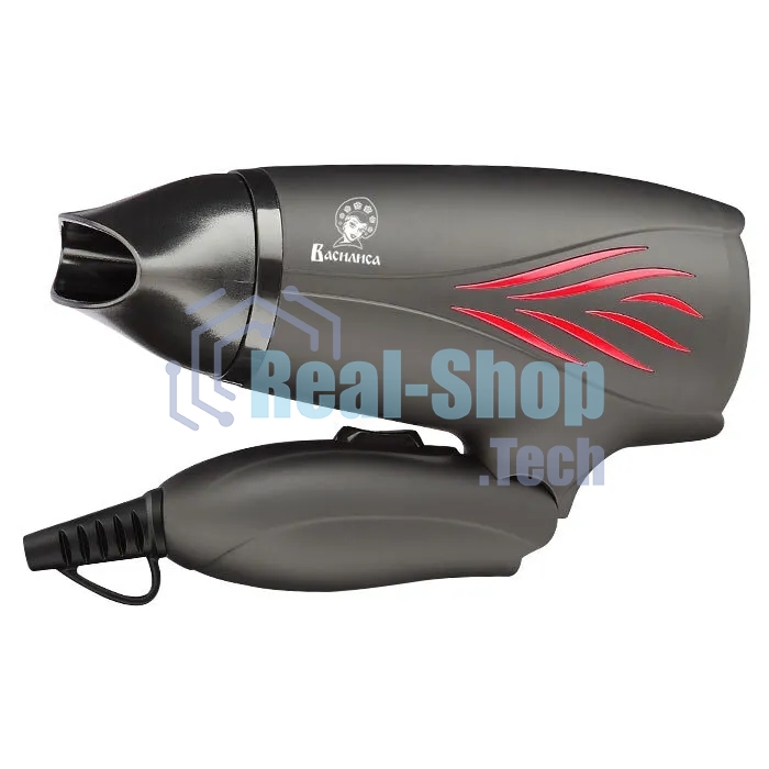 Фен ВАСИЛИСА ВА-3001 черный с красным, 1200Вт