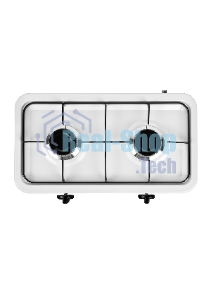 Плита настольная газовая Centek CT-1524 белый, 3.4 кВт, газ, конфорки - 2, эмаль, поворотные переключатели