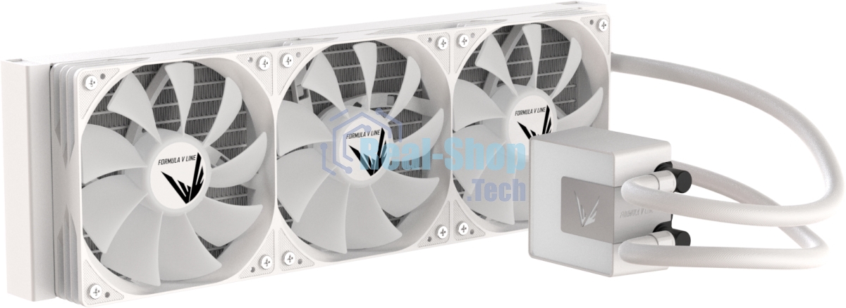 Кулер с водяным охлаждением Formula V Line ICE JET GLOW 360 WH, 360мм, 3x120мм, ARGB fans, LGA115X/1200/1700/1851, AM4/AM5
