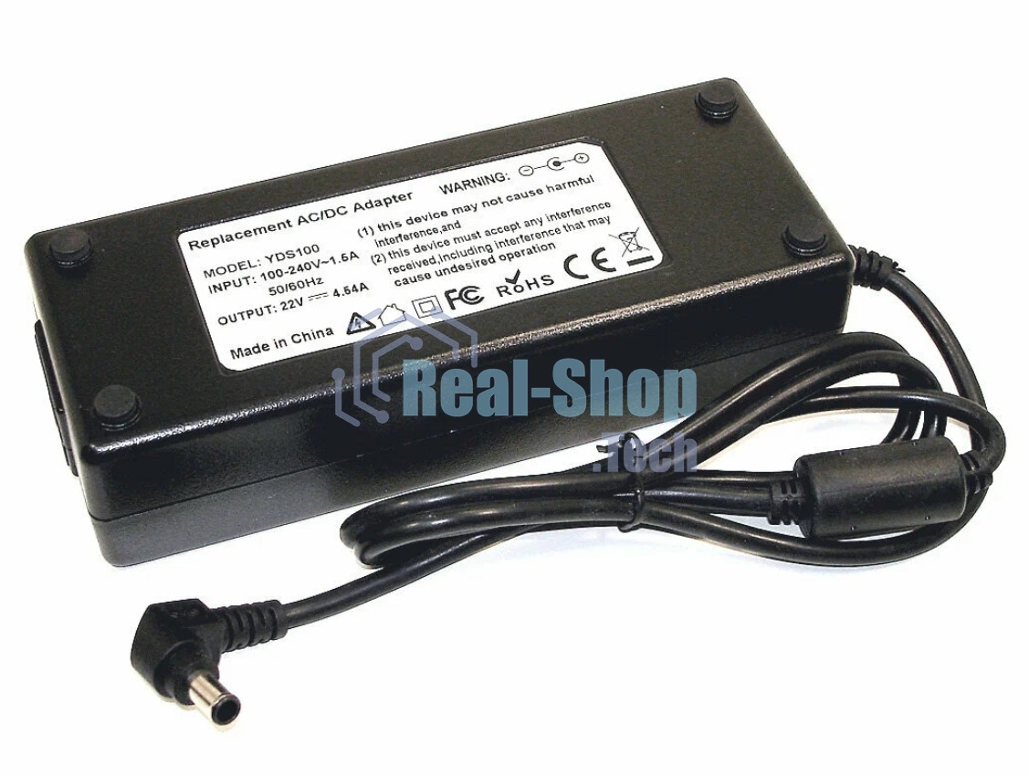 Блок питания для монитора и телевизора LCD 22V 4.54A 100W (6.5x4.4мм) OEM