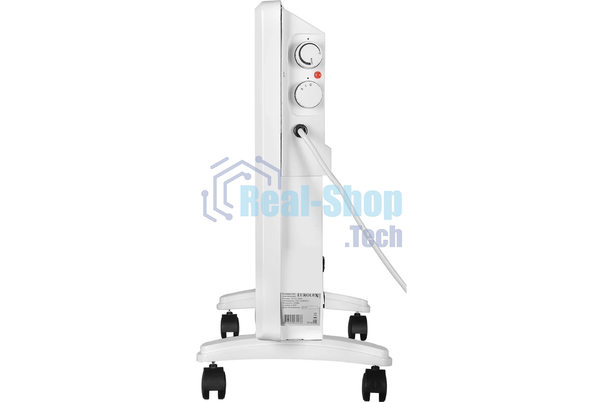 Конвектор Eurolux ОК-EU-2000 белый, 2000 Вт, 25 м2, термостат
