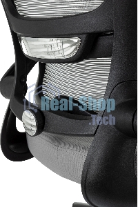 Кресло руководителя Бюрократ Sigma 1 серый, сетка/ткань, крестов. пластик