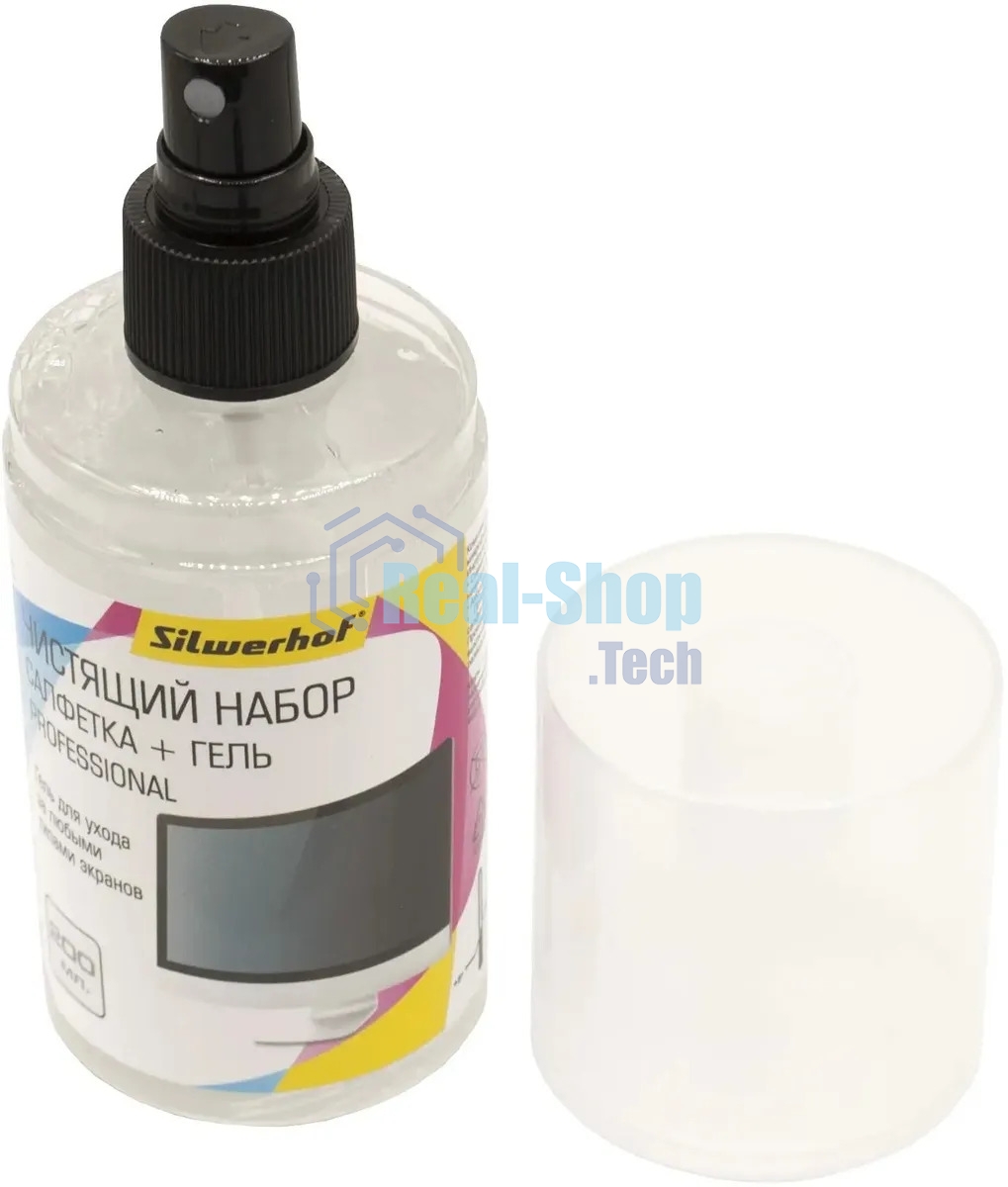 Чистящий набор (салфетка + гель) Silwerhof для экранов и оптики 200мл