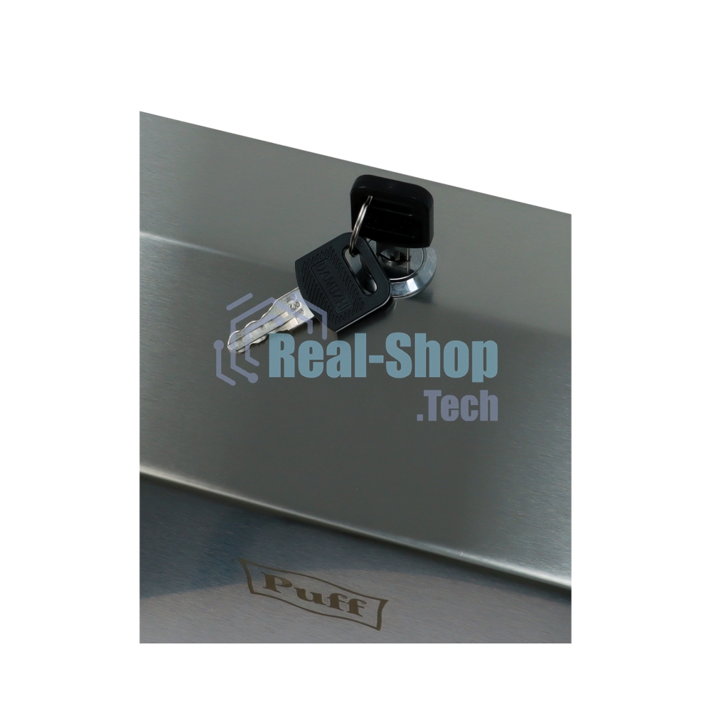 Диспенсер бумажных полотенец Puff 5615, хром мат., антивандальный с ключом