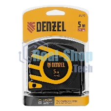 Рулетка Denzel 5м x 25 мм, магнит, двухсторонний зацеп, нейлон, двуст. шкала, автоматич. 31572