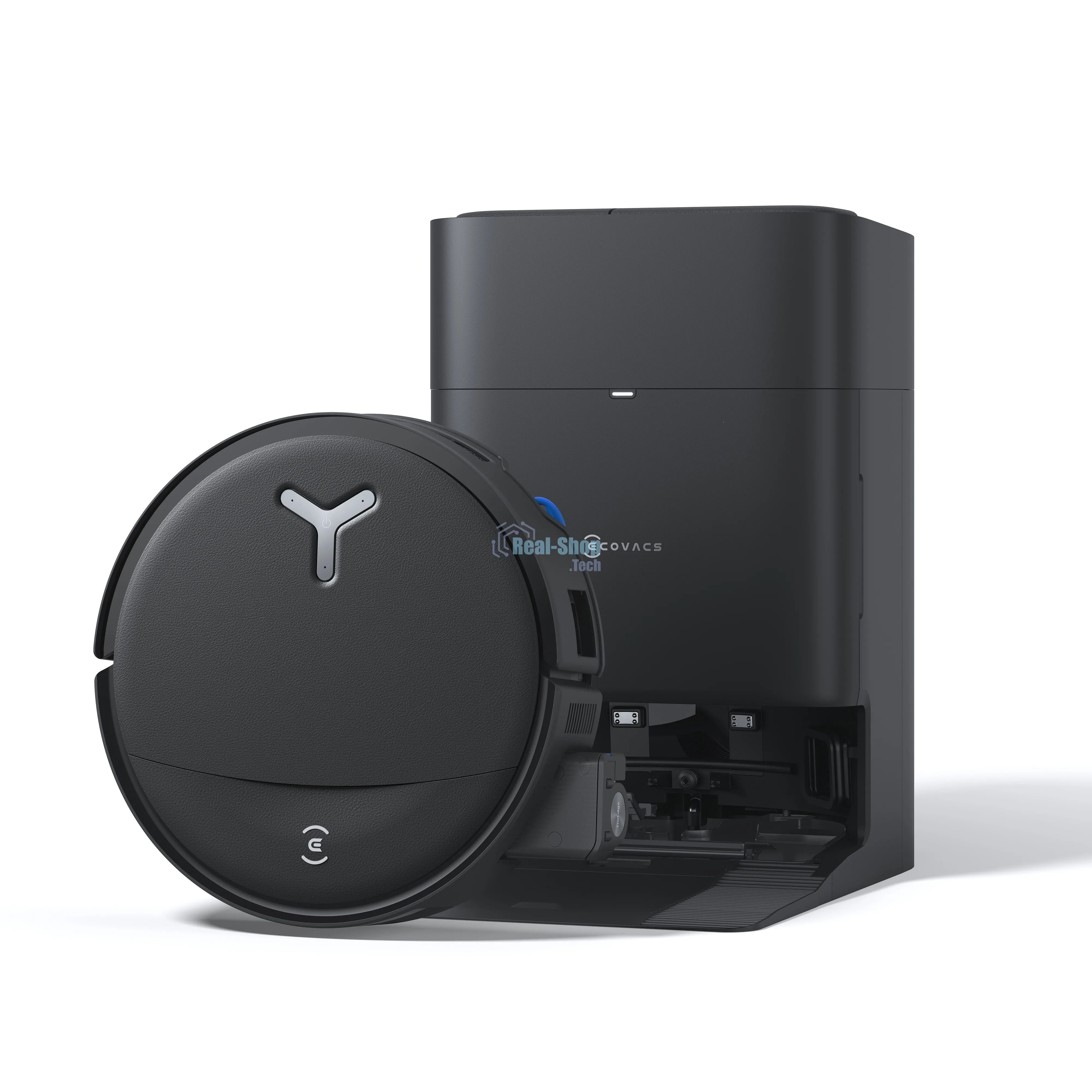 Робот-пылесос Ecovacs Deebot T80S Omni черный, 6400 мА·ч Li-Ion, уборка влажная/сухая, пылесборник контейнер 0.22 л