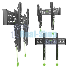 Кронштейн ONKRON TM5W/32-65'' макс 400*400 наклон +12º от стены: 35-145мм, макс вес 68,2кг, встр уровень, белый