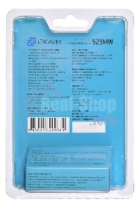 Мышь беспроводная Oklick 525MW голубой, 1000 dpi, радиоканал, USB, кнопки - 3