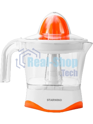 Соковыжималка цитрусовая Starwind SJ 1231 30Вт рез.сок.:1мл. оранжевый/прозрачный