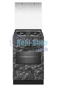 Плита комбинированная Gefest ПГЭ 5302-03 0053 черный, конфорок 4 шт, духовка 55 л, 50 см x 85 см x 58.5 см