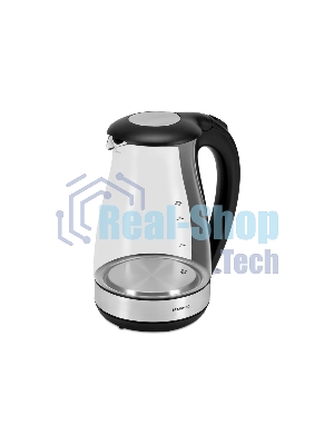 Чайник электрический Starwind SKP3039 1.7 л, 2200 Вт, черный (корпус: стекло)