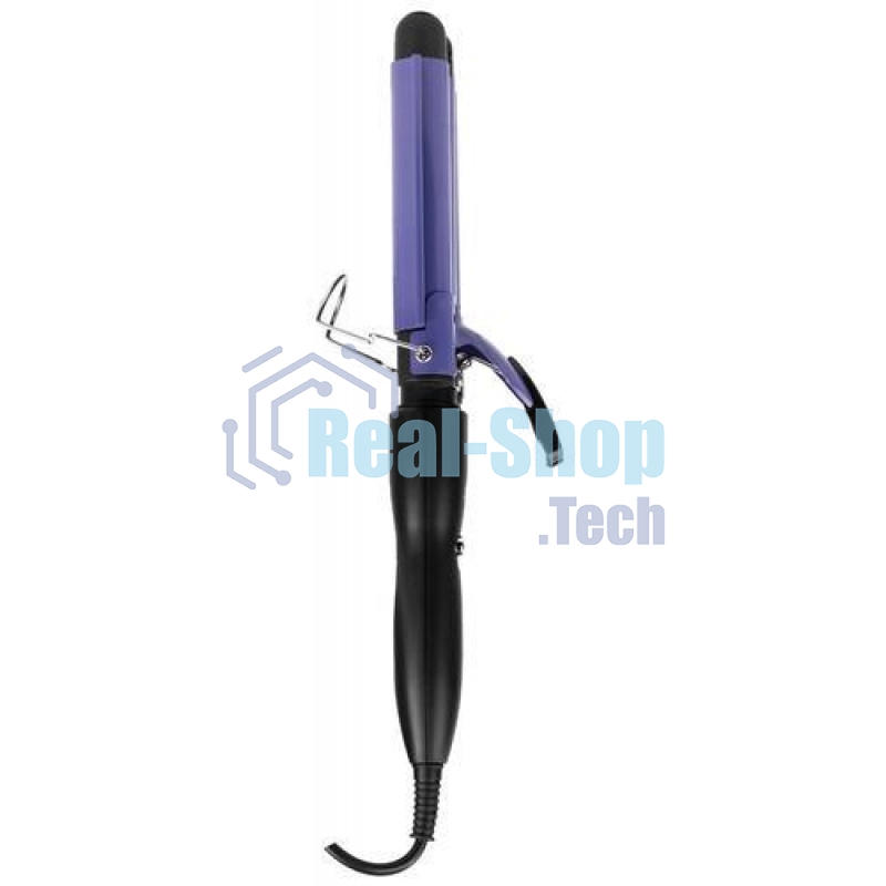 Стайлер Galaxy Line GL 4642, черный с фиолетовым, без регулировки температуры, 110 Вт, тройной, макс темп. 200°C, нагрев. элемент с защитой от перегрева, рабочие поверхн. диаметром 25 мм, рабочая поверхность с керамич. покрытием, индикатор работы, длина ш