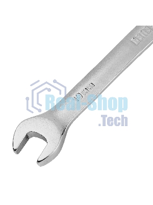 Ключ комбинированный трещоточный Denzel 10 мм, CrV, матовый хром