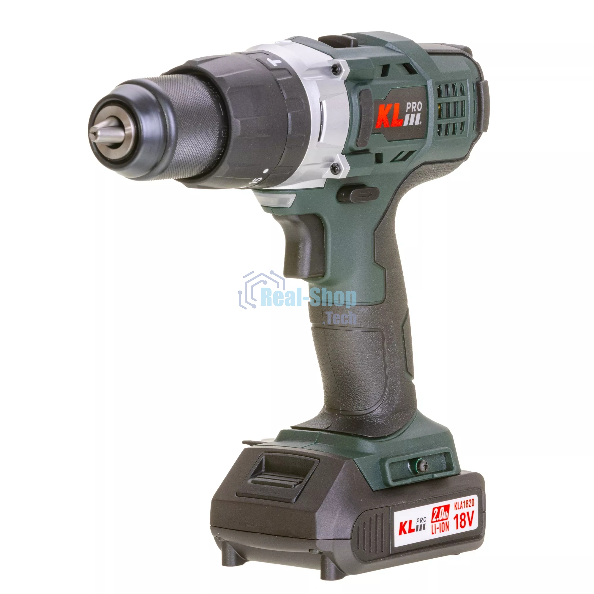 Профессиональный ударный шуруповерт Klpro KLDM18-20 (18В, Li-ion-2шт, 2.0А·ч, 40Нм, 2 скорости, подсветка, магнитная бита,З/У,в кейсе)