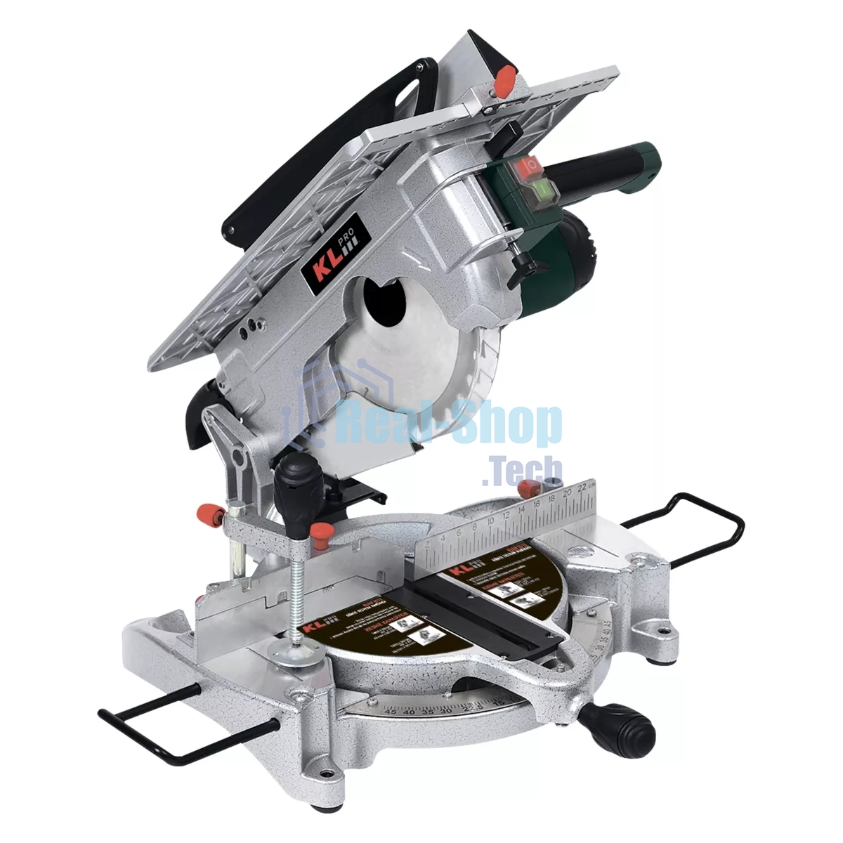 Профессиональная торцовочная пила KLPRO KLGK1512 (1900Вт, 4500об/мин, 255мм, диск по дереву в комплекте)