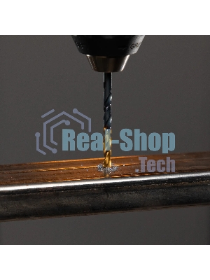 Сверло по металлу Denzel 5 мм, HSS-Tin, Golden Tip, 10 шт.