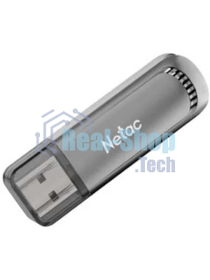Флешка USB Netac UA61B (NT03UA61B-128G-32GM), 128Gb, USB 3.2, R/W 150/45, серый