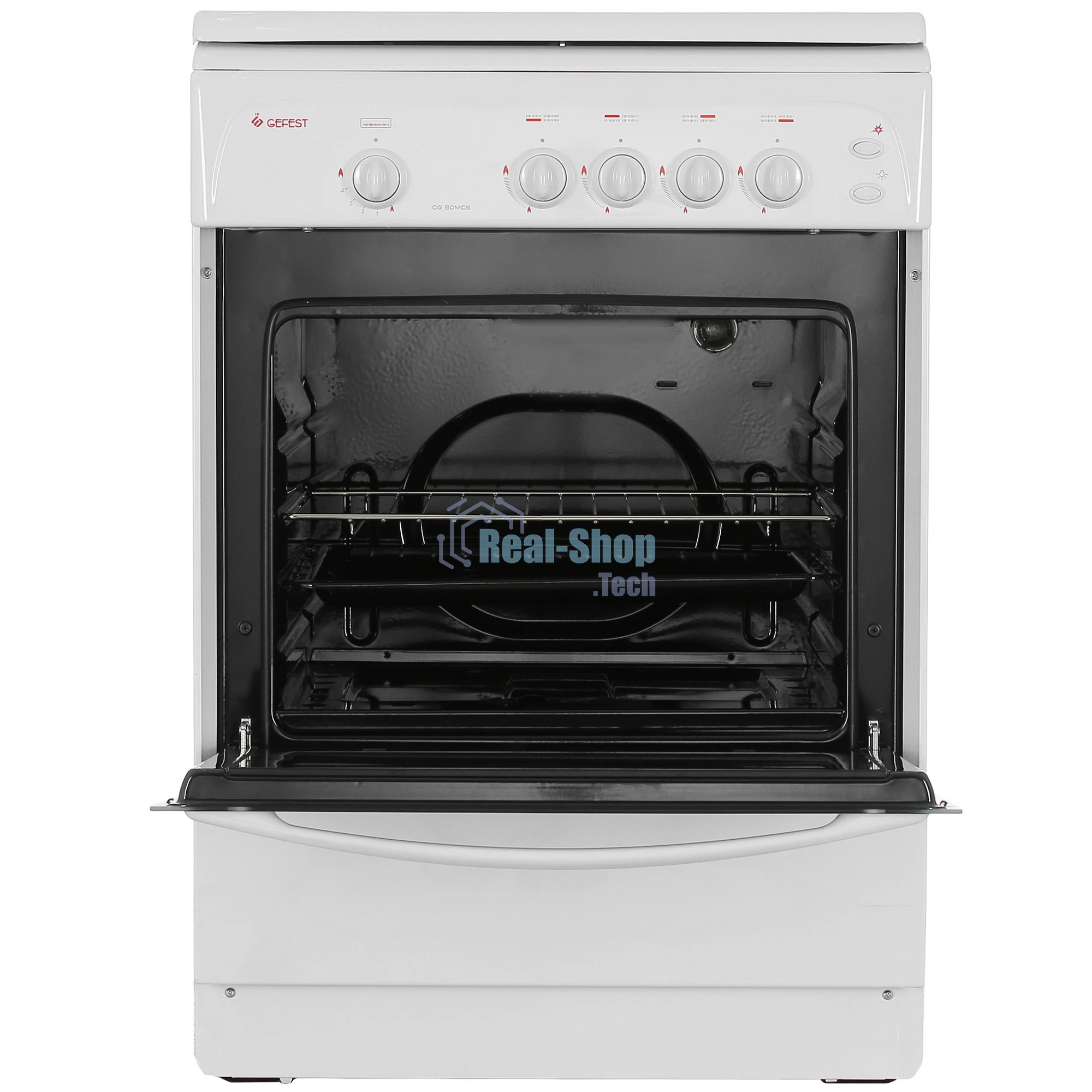 Плита газовая Gefest CG 60М C6 К73 белый, конфорок 4 шт, духовка 63 л, 60 см x 85 см x 60 см